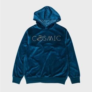 Pusheen Cosmic Blue Velour Cat Hoodie Size Large NWT